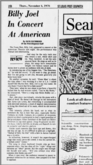 NOV. 3, 1976 ~~ CONCERT REVIEW:  To see image larger - click on image; right click and choose View Image;  cursor toggles from +/-, Billy Joel on Nov 3, 1976 [761-small]
