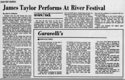 JULY 5, 1979 ~ CONCERT REVIEW:  To see image larger - click on image; right click and choose View Image;  cursor toggles from +/-, James Taylor on Jul 5, 1979 [775-small]