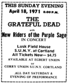 New Riders of the Purple Sage / Grateful Dead on Apr 18, 1971 [613-small]