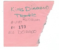 King Diamond / Trouble / Sentinel Beast / Redrum on Aug 2, 1987 [805-small]