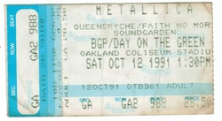 Metallica / Queensryche / Faith No More / Soundgarden on Oct 12, 1991 [923-small]