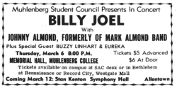 Billy Joel / Johnny Almond / Buzzy Linhart on Mar 6, 1975 [814-small]