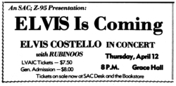 Elvis Costello / The Rubinoos on Apr 12, 1979 [885-small]