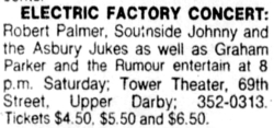 Robert Palmer / Southside Johnny & Asbury Jukes / Graham Parker & The Rumour on Dec 11, 1976 [158-small]