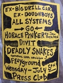 All Systems Go / Horace Pinker / Divit / The Deadly Snakes / Playground on Jul 5, 2000 [316-small]
