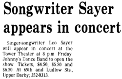 Leo Sayer  / Johnny's Dance Band on Dec 3, 1976 [322-small]