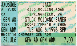 Stuck Mojo / No Saner on Aug 6, 1996 [383-small]