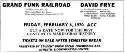 Grand Funk Railroad / david frye on Feb 6, 1970 [671-small]