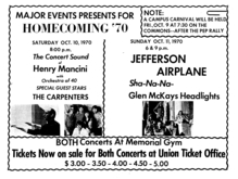 Jefferson Airplane / sha na na / Glen McKay's Headlights on Oct 11, 1970 [806-small]