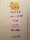 The Allman Brothers Band, tags: Canned Heat, New York, New York, United States, Ticket, Fillmore East - Canned Heat / The Allman Brothers Band / Dreams / Toe Fat on Dec 11, 1970 [819-small]