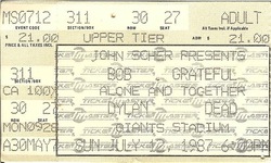 Bob Dylan / Grateful Dead on Jul 12, 1987 [153-small]