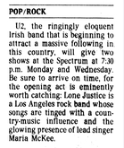 U2 / Lone Justice on Apr 22, 1985 [192-small]