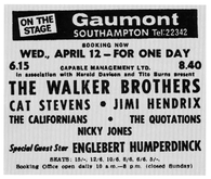 The Walker Brothers / Englebert humperdink / Cat Stevens / Jimi Hendrix on Apr 12, 1967 [502-small]