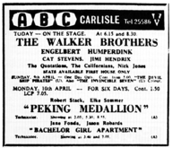 The Walker Brothers / Englebert humperdink / Cat Stevens / Jimi Hendrix on Apr 7, 1967 [503-small]