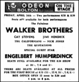 The Walker Brothers / Englebert humperdink / Cat Stevens / Jimi Hendrix on Apr 14, 1967 [507-small]