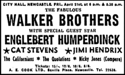 The Walker Brothers / Englebert humperdink / Yusuf / Cat Stevens / Jimi Hendrix on Apr 21, 1967 [301-small]