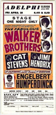 The Walker Brothers / Englebert humperdink / Cat Stevens / Jimi Hendrix on Apr 28, 1967 [306-small]