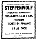 Steppenwolf / Bubble Puppy on Nov 14, 1969 [379-small]