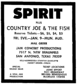 Spirit / Country Joe & The Fish on Jan 9, 1970 [424-small]