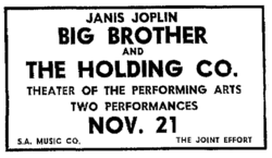 janis joplin / Big Brother And The Holding Company on Nov 21, 1968 [428-small]