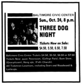 Three Dog Night / Gail McCormick / The Underhand Band on Oct 24, 1971 [431-small]