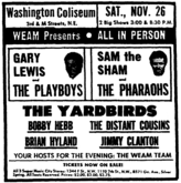 Gary Lewis & The Playboys / Sam The Sham & The Pharaohs / The Yardbirds / Bryan Hyland / Bobby Hebb on Nov 26, 1966 [559-small]