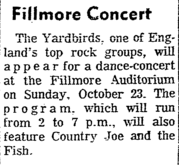 The Yardbirds / Country Joe & The Fish on Oct 23, 1966 [565-small]