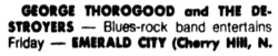 George Thorogood & The Destroyers / Rocket 88 Blues Band on Jan 11, 1980 [719-small]