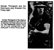 George Thorogood & The Destroyers / Rocket 88 Blues Band on Jan 11, 1980 [720-small]