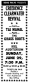 Creedence Clearwater Revival / Taj Mahal / The Grass Roots on Jun 29, 1969 [480-small]