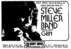 Steve Miller Band / Grin on Nov 24, 1973 [599-small]