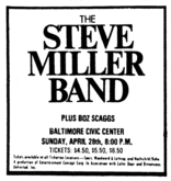 Steve Miller Band / Boz Scaggs on Apr 28, 1974 [600-small]