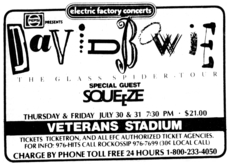 David Bowie / Squeeze / Tommy Conwell and the Young Rumblers on Jul 30, 1987 [617-small]