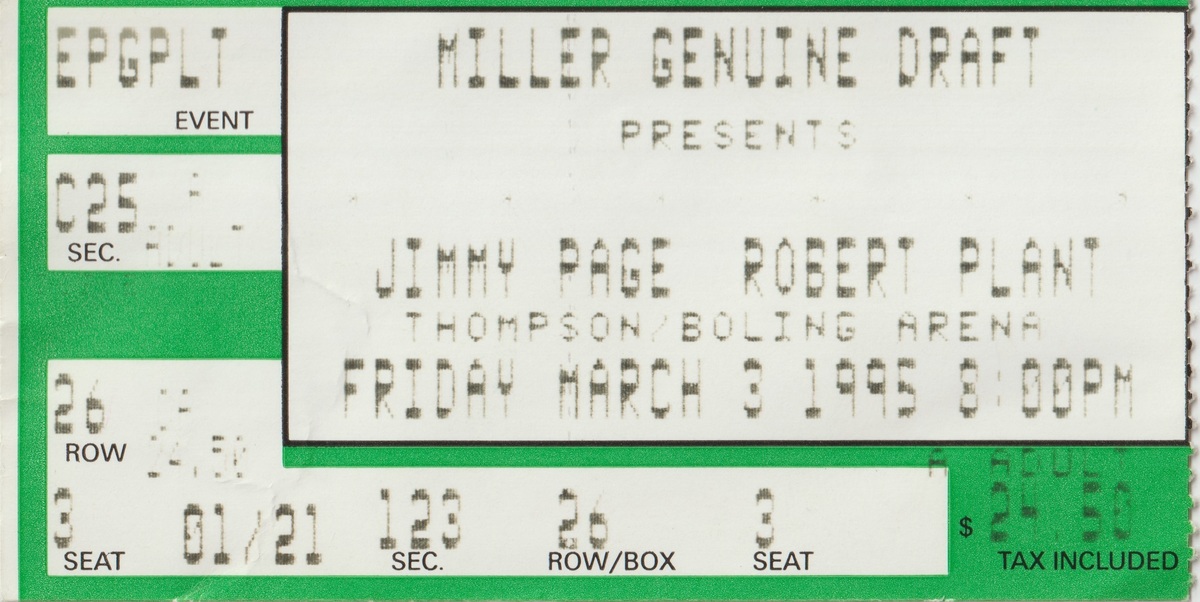 Jimmy Page & Robert Plant Concert & Tour History | Concert Archives