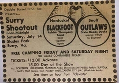 Blackfoot / Outlaws / Nantucket / Snuff / Robbin Thompson Band / Road Ducks on Jul 14, 1984 [939-small]