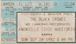 The Black Crowes / The Urban Shakedancers on Sep 20, 1992 [964-small]