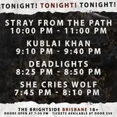 Stray from the Path / Kublai Khan TX / Deadlights / She Cries Wolf on Jan 7, 2020 [967-small]