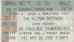 The Allman Brothers Band / The Fabulous Thunderbirds / John Mooney on Apr 26, 1996 [038-small]