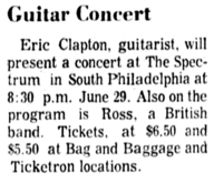 Eric Clapton  / Ross on Jun 29, 1974 [229-small]