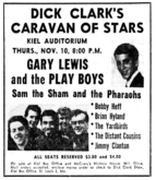 Gary Lewis & The Playboys / Sam The Sham & The Pharaohs / The Yardbirds / Bryan Hyland / Bobby Hebb on Nov 10, 1966 [412-small]
