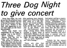 Three Dog Night / The Chambers Brothers on Mar 24, 1974 [461-small]