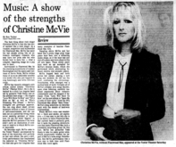 Christine McVie / Baxter Robertson Band on May 19, 1984 [608-small]