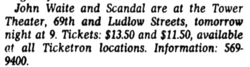 John Waite / Scandal on Oct 13, 1984 [628-small]