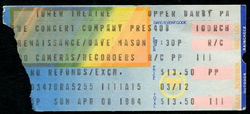 Dave Mason / Renaissance on Apr 8, 1984 [678-small]