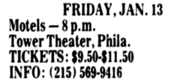 The Motels on Jan 24, 1984 [698-small]