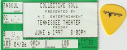 ticket stub and Ross Childress guitar pick, Collective Soul / Darlahood on Jun 6, 1997 [836-small]