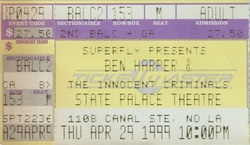 Ben Harper & The Innocent Criminals / G. Love & Special Sauce / Bloque on Apr 29, 1999 [919-small]