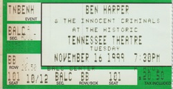 Ben Harper & The Innocent Criminals / G. Love & Special Sauce on Nov 16, 1999 [954-small]