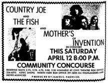 Country Joe & The Fish / Frank Zappa / The Mothers Of Invention on Apr 12, 1969 [991-small]