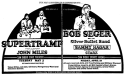 Bob Seger & The Silver Bullet Band / Sammy Hagar / Starz   on Apr 29, 1977 [096-small]